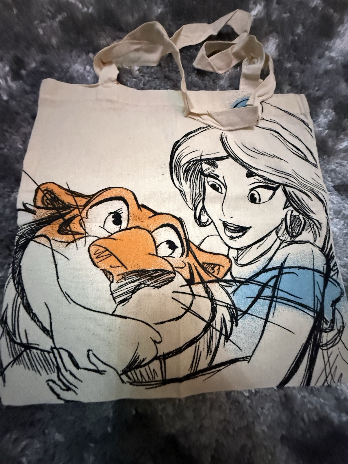 Bolso de Mano Disney Primark Princesa Jazmín Aladdin Lona 2015 Muy Raro En Buen Estado