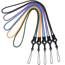 YOUOWO 5 Pack 5 Colours Lanyards 5 PACK Color, Black,purple,blue,orange,green