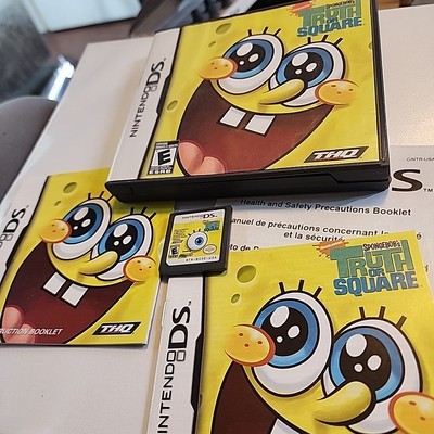 Spongebob's Truth Or Square Nintendo DS Video Game Manual Box Case Complete CIB