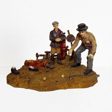 Vintage Diorama Golf Figurine Polyresin Miniature Collectible UK Style Decor