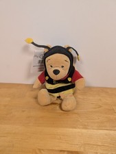 Disney Store Bumble Bee Pooh Plush 8 Mini Bean Bag Winnie the Pooh w/ Tag