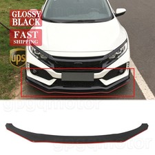 For Honda Civic 2016-2021 W Type R Conversion Bumper Xl Extented Red Front Lip For Honda Civic 2016-2021 W Type R Conversion Bumper Xl Extented Red Front Lip