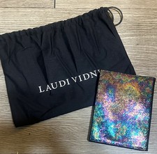 Laudi Vidni Libretto Passport Case In Metallic Iridescent New With Pouch