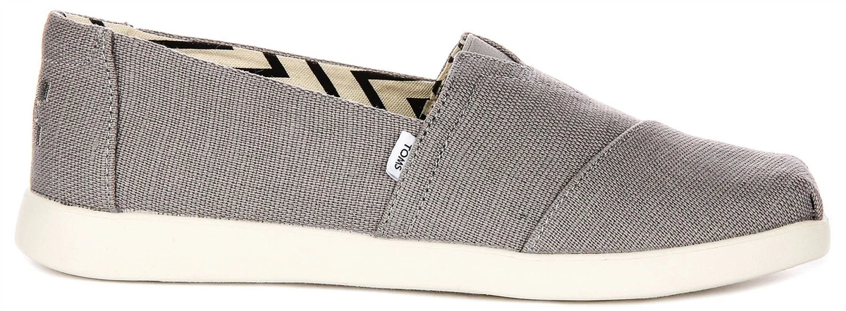 Toms Alpargata Plus Comfort Algodón Espadrille Zapatos De Mujer En Gris EU37-41