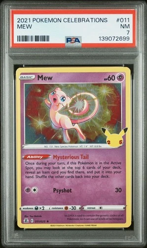 2021 POKEMON CELEBRATIONS #011 MEW PSA 7