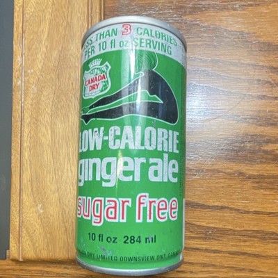 Canada Dry Ginger Ale Pull Top Soda Can Low-Calorie Sugar Free Collectible 10 oz