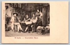 Postcard Art Indebted Farmer by Vautier  57C