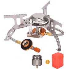 Portable Camping Gas Stove with 1LB Propane Tank Adapter, Foldable Camp Stove...