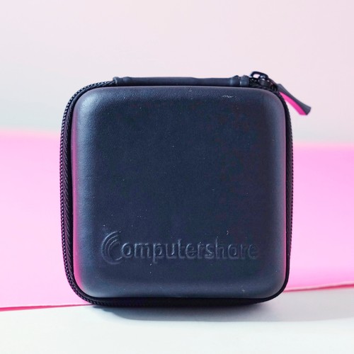 Computershare Semi Rigid Zipper Storage Case Organizer Pouch Black