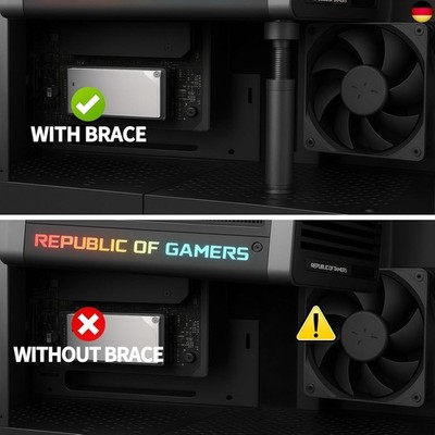 Magnetische GPU-Stützhalterung   Schwarz M (50 80 mm), Verstellbarer Anti