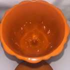 Vintage Pedestal Ern Orange Shading with Lid MCM Heavy Pottery — photo 5