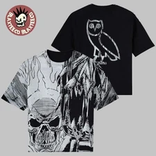 Drake OVO X Marvel Ghost Rider Splash Page 3D T-Shirt