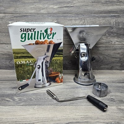 OMAC Gulliver Tomato Squeezer Press 160 Stainless Steel CookCase Italy Complete
