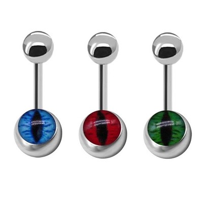 Schlange Augenpiercing gebogene Hantel Bauchnabel Ring oder Augenbraue Stud