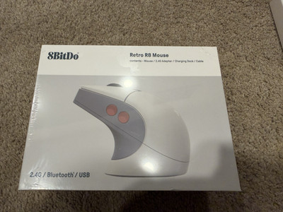 8BitDo Retro R8 Wireless Gaming Mouse N Edition NES PAW3395 Charging Dock New