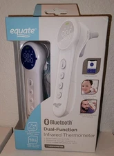 Equate Bluetooth Dual-Function Infrared Thermometer Forehead and In-Ear Mode NEW