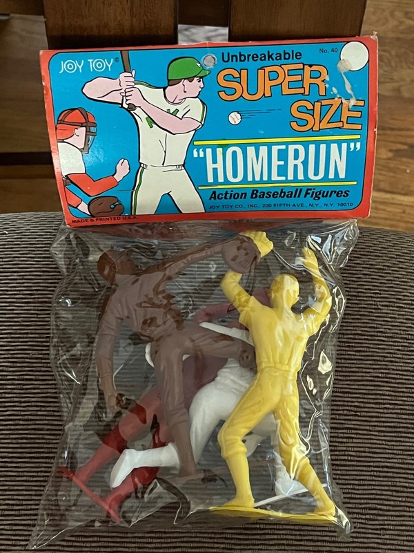 Vintage "Homerun" Super Size Action Baseball Figures set by Joy Toy