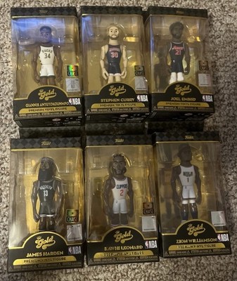 Funko Gold Premium NBA Vinyl Figures Lot Of 6 CHASE Stephen Curry James Hardin