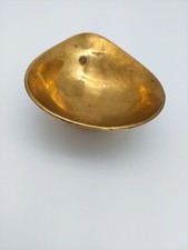 Vintage Brass Scale Scoop Pan Teardrop Shaped Kitchen Balance Weighing 18.4cm