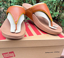 Womens Fitflop Size US09 Leather Light Tan Sunshine Sandals