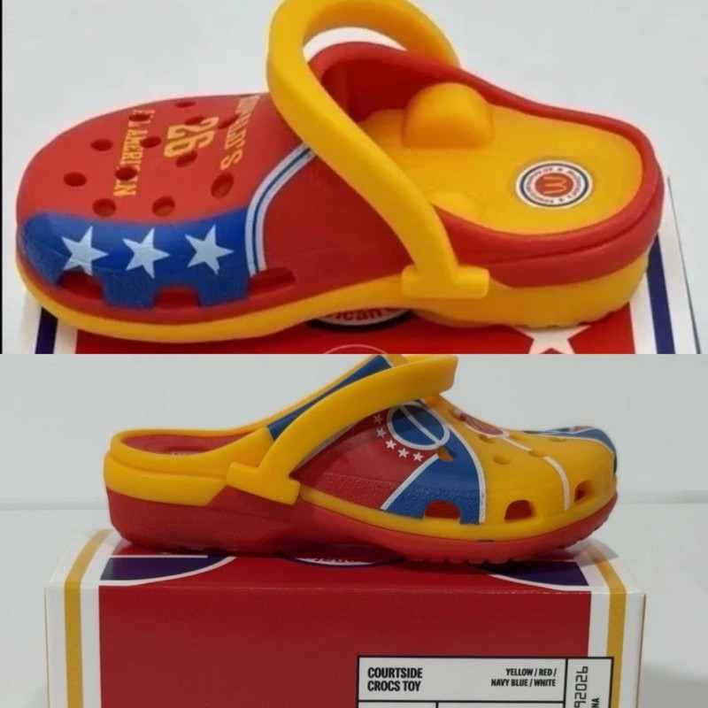 2026 McDonald's Crocs Happy Meal Toy Red Jersey 1 and  courtside 6 NEW BOX