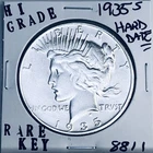 1935 S PEACE SILVER DOLLAR HI GRADE GENUINE U.S. MINT RARE KEY COIN 8811