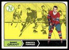 1968-69 Topps Hockey Card Danny Grant RC Minnesota North Stars #52 EX