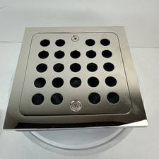 Signature Hardware SH608PN Menlo Square Shower Drain, Polished Nickel