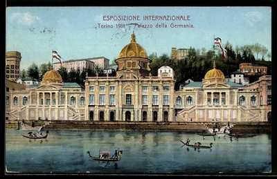 Postcard Torino, Esposizione Internazionale 1911, Palazzo della Germania 1911 