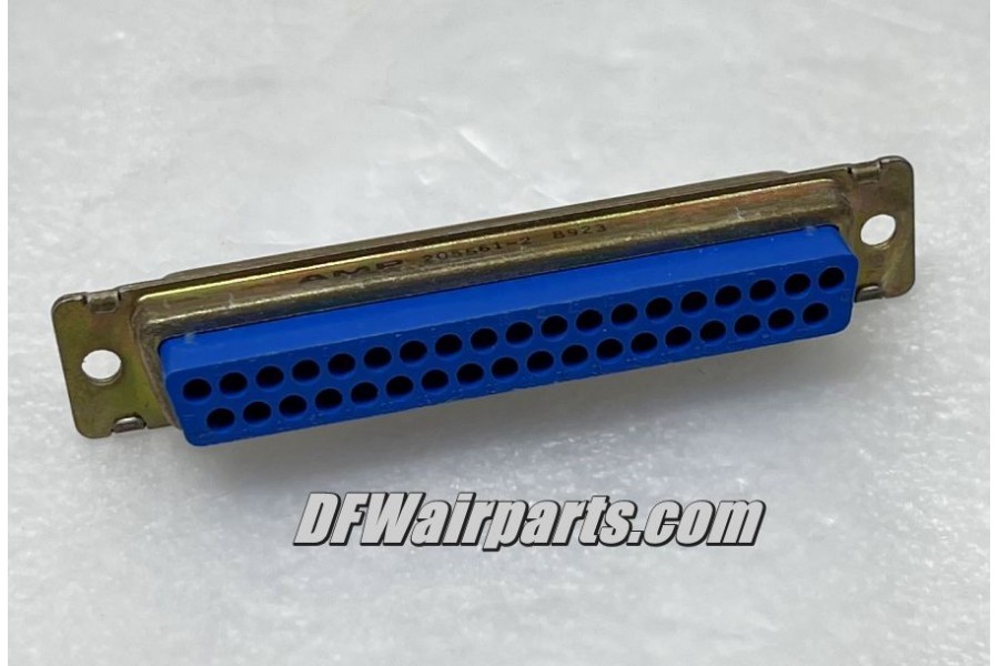 205167-1, 5935-01-556-7018, New Aircraft Avionics 37-pin 2-Row D-Sub Connector