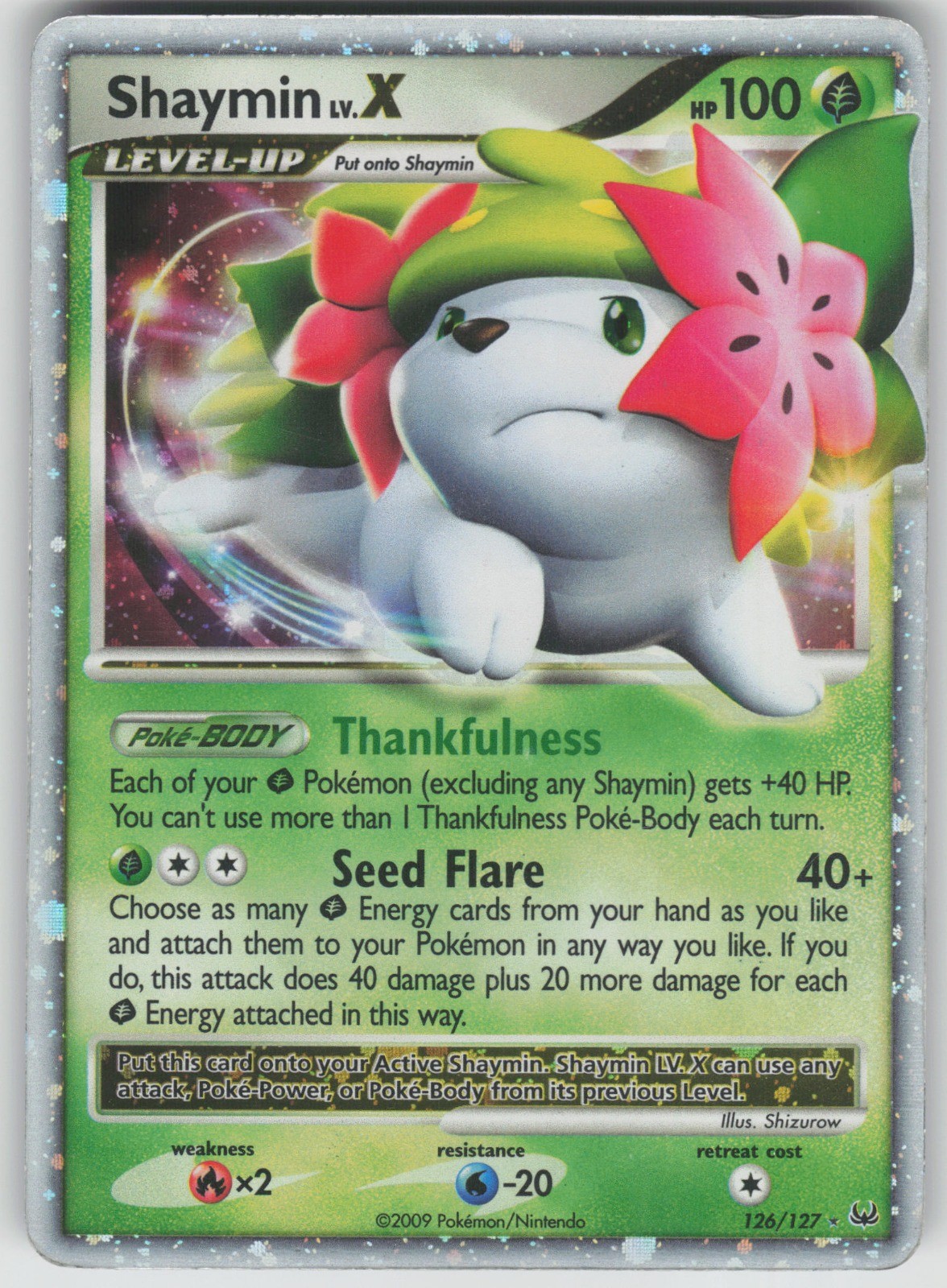 Pokemon TCG Shaymin Lv.X (Land Forme) Ultra Rare Platinum 126/127