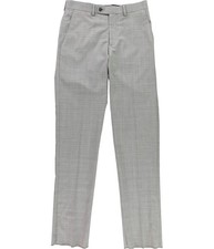 Vince Camuto Mens Patterned Dress Pants Slacks, Grey, 36W x UnfinishedL