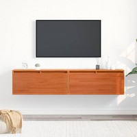 Wandschrank Mit Regal Mit TüR 2 Pcs Wachsbraun 80 X 30 X 35 Cm Wandschrank Moder