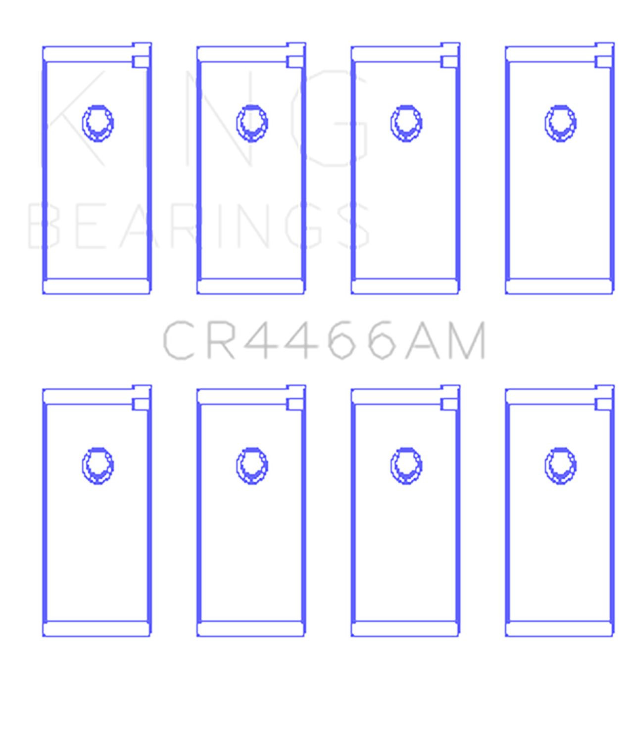 King Engine Bearings CR4466AM Rod Bearing Set for Improved Performance