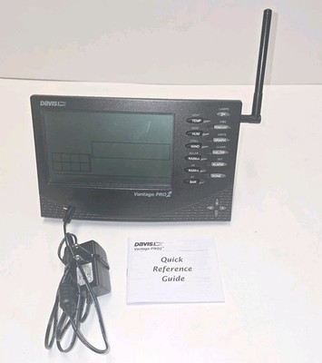 Davis Vantage Pro2 Wireless Weather Station Console w/Adapter & Guide
