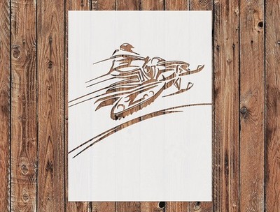 Reusable Snowmobile Artistic Stencil Template for DIY Wall Art - StencilAir