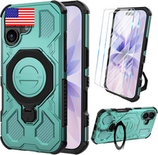 for Iphone 17 Case with Tempered Glass Screen Protector, Heavy Duty Military Gra