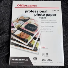 Office Depot Professional Photo Paper Matte for Inkjet Printers 50 Sheets