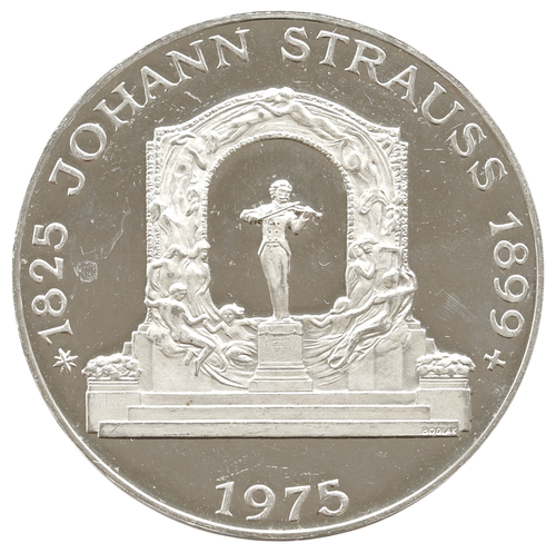1975 AUSTRIA 100 SCHILLING JOHANN STRAUSS SILVER PROOF