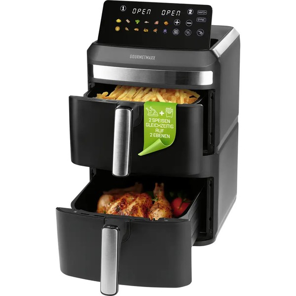 Gourmetmaxx 16818 HeißLuft-Fritteuse 12 L 2800 W Antihaftbeschichtung, Bpa-Frei,-image