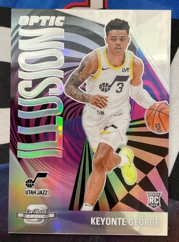 2023-24 Panini Contenders Optic #17 Keyonte George RC Optic Illusion Silver