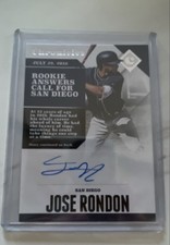 2017 Panini Chronicles - Autographs Jose Rondon #CA-JR (AU, RC)