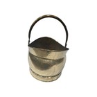 Vtg Large Brass Coal Log Bucket Scuttle W/ Swing Handle  — photo 4
