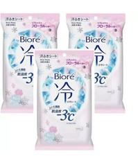 KAO Biore Cool Sheet Body wipes deodorant 3 packs Unscented JAPAN NEW