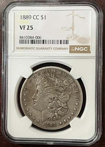 1889-CC MORGAN SILVER DOLLAR NGC VF25