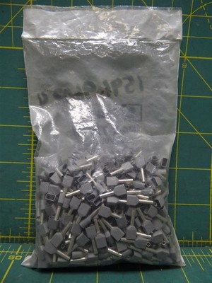 (Qty: 500) Panduit FTD-76-8-D PAN-TERM Insulated Wire Ferrules 20AWG DIN Grey