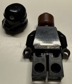 Lego Star Wars TIE Interceptor Pilot Black Head Minifigure 6206 7659 (sw0035b)