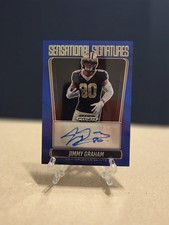 2025 Panini Prizm Black - Sensational Signatures Jimmy Graham Blue Prizm /49