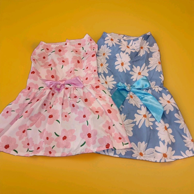Set Of 2 Doggy Dresses Size Large Small NEW