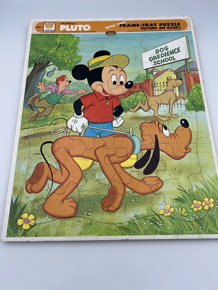 2x Puzzles 1970s Walt Disney Tray Frame Puzzle Mickey Pluto & Woody Woodpecker - Image 2 of 4